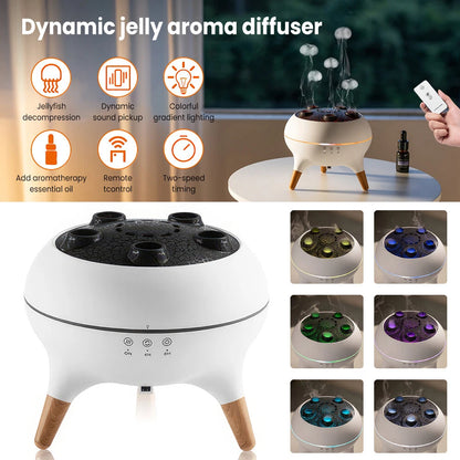 3D Dynamic Ultrasonic Spray Jellyfish Humidifier 250ml Essential Oil Diffuser AU - 50% OFF SALE