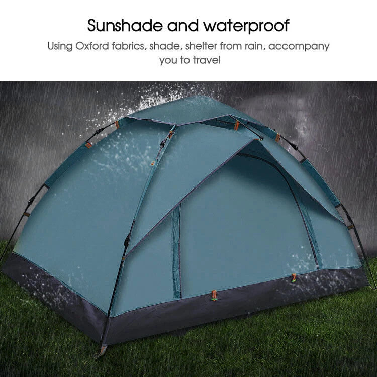 -Waterproof Automatic Quick Open Camping Outdoor Tent UV Protection 3-4 Persons 50% OFF