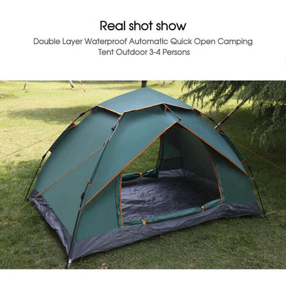 -Waterproof Automatic Quick Open Camping Outdoor Tent UV Protection 3-4 Persons 50% OFF