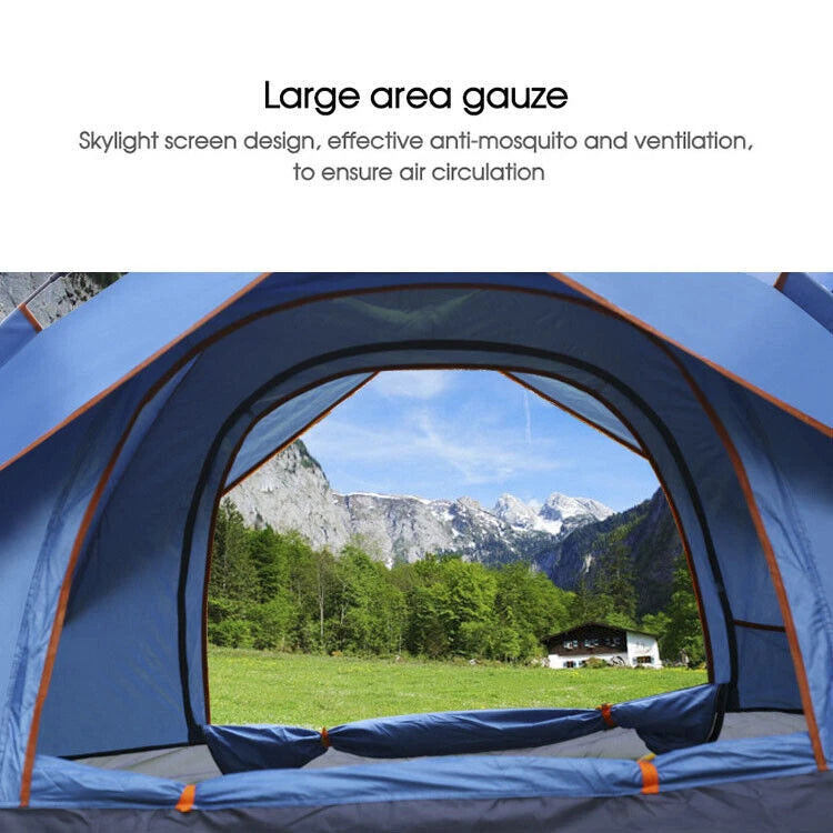 -Waterproof Automatic Quick Open Camping Outdoor Tent UV Protection 3-4 Persons 50% OFF