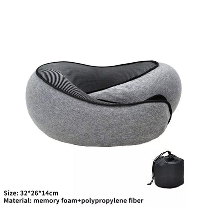 Memory Foam U Shaped Travel Pillow Neck Support Soft Head Rest Plane Car Cushion- 50% OFF