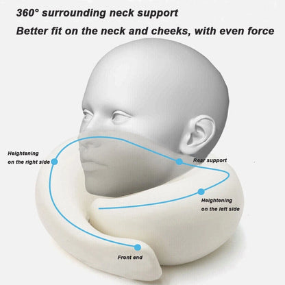 Memory Foam U Shaped Travel Pillow Neck Support Soft Head Rest Plane Car Cushion- 50% OFF