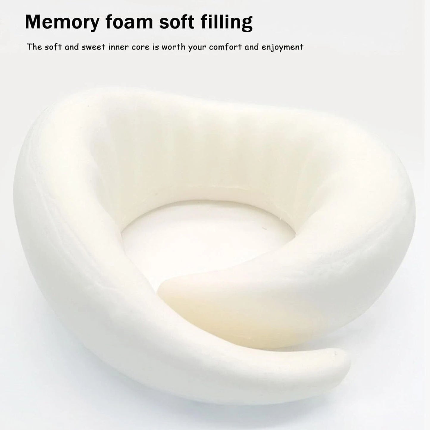 Memory Foam U Shaped Travel Pillow Neck Support Soft Head Rest Plane Car Cushion- 50% OFF