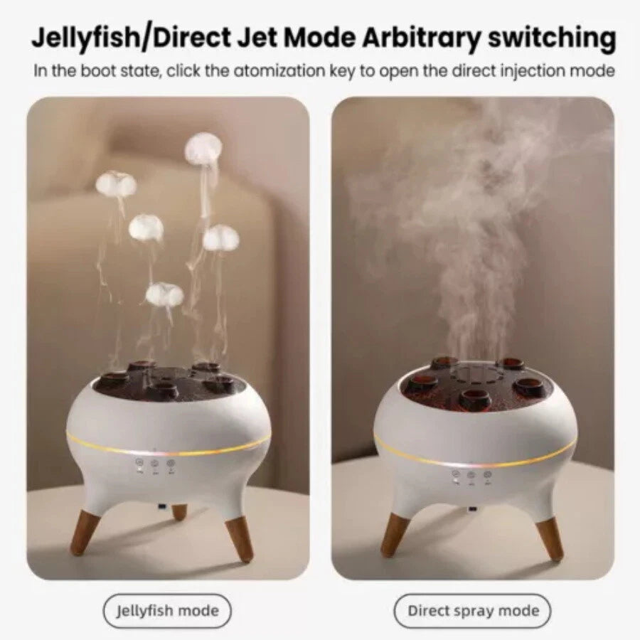 3D Dynamic Ultrasonic Spray Jellyfish Humidifier 250ml Essential Oil Diffuser AU - 50% OFF SALE